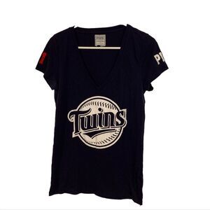 PINK VICTORIA’S Secret MLB Medium‎ Navy Minnesota Twins Shirt
